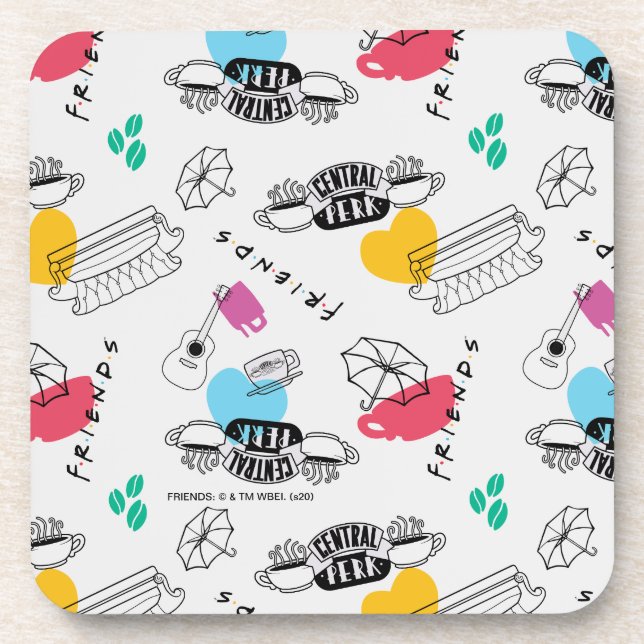 FRIENDS™ | Symbol Muster Getränkeuntersetzer (Vorderseite)