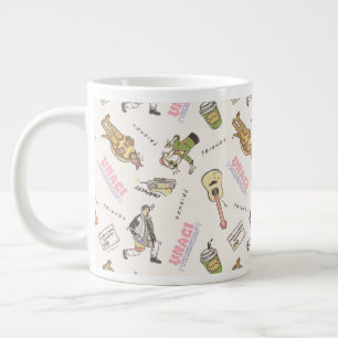 FRIENDS™ Tan Cartoon Muster Jumbo-Tasse