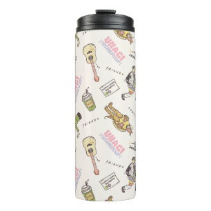 FRIENDS™ Tan Cartoon Muster Thermosbecher