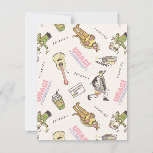 FRIENDS™ Tan Cartoon Pattern Mitteilungskarte
