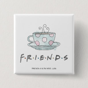 FRIENDS™   Tasse Kaffee Wasserfarbe Button