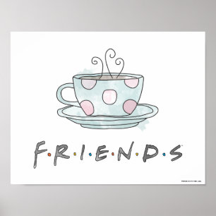 FRIENDS™   Tasse Kaffee Wasserfarbe Poster