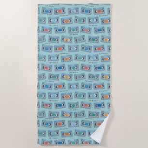 FRIENDS™ The One With Video Tape Pattern Strandtuch