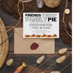 Friends Turkey Pie Friendsgiving Erntedank Einladung