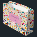 FRIENDS tv show Birthday Watercolor pink mädchenha Große Geschenktüte<br><div class="desc">FRIENDS TV-Show,  Geburtstag,  Wasserfarbe,  Foto Collage,  Freunde der Fernsehserie,  Fröhliche Weihnachten,  Klassik,  personalisiert,  Sondertext,  individuelles Foto,  Pink mädchen, </div>