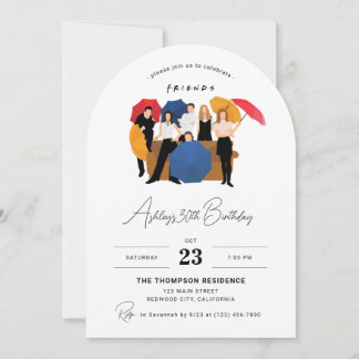 Friends TV Show Themed Customizable Birthday Einladung