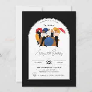 Friends TV Show Themed Customizable Birthday Einladung