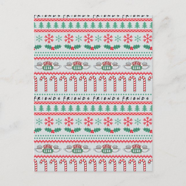 FRIENDS™ | Ugly Sweater Christmas Pattern Einladungspostkarte (Vorderseite)