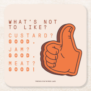 FRIENDS™   Was soll man nicht mögen? Rechteckiger Pappuntersetzer