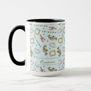 FRIENDS™ Wasserfarben-Icons-Muster   Füge Deinen N Tasse