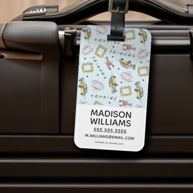 FRIENDS™ Watercolor Icons Muster Gepäckanhänger (Luggage tag on luggage)