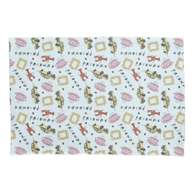 FRIENDS™ Watercolor Icons Muster Kissenbezug (Vorderseite)