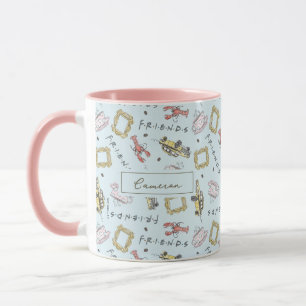 FRIENDS™ Watercolor Icons Muster   Name hinzufügen Tasse