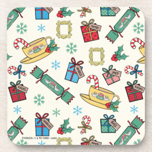 FRIENDS™   Weihnachts-Icon-Muster Getränkeuntersetzer