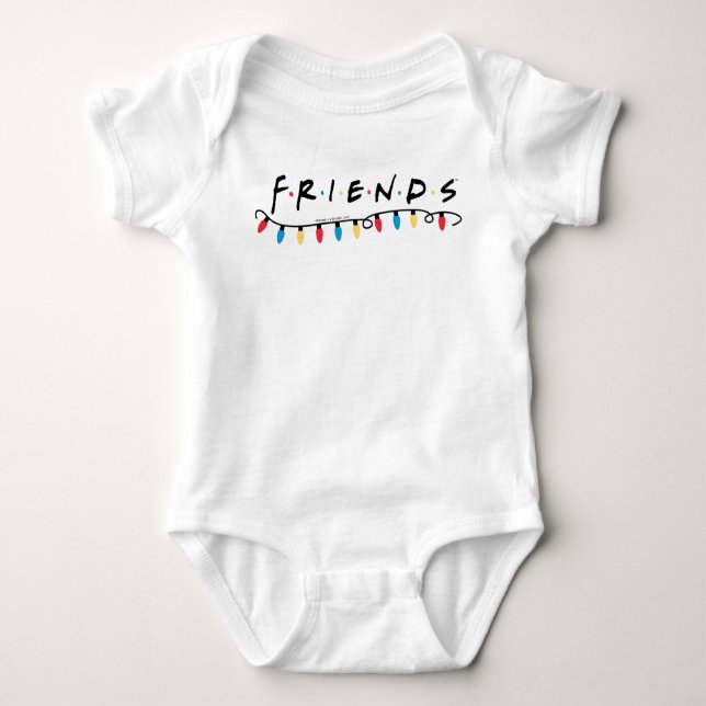 FRIENDS™ | Weihnachtsbeleuchtung - Logo Baby Strampler (Vorderseite)