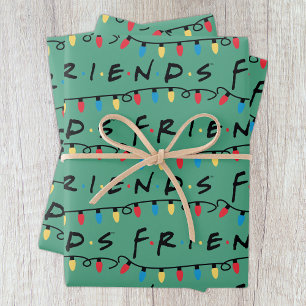 FRIENDS™ Weihnachtsbeleuchtung - Logo Geschenkpapier Set