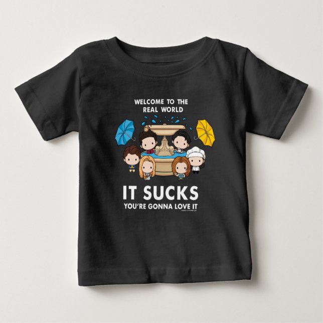 FRIENDS™ | Willkommen im Real World Chibi Baby T-shirt (Vorderseite)