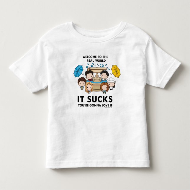 FRIENDS™ | Willkommen im Real World Chibi Kleinkind T-shirt (Vorderseite)