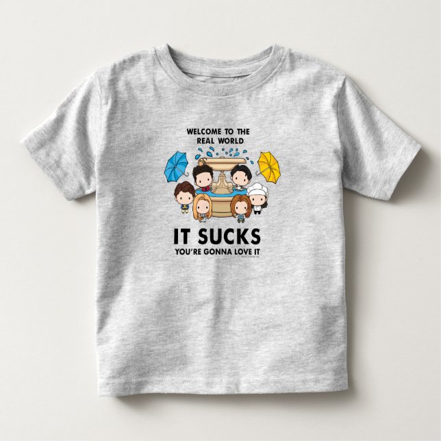FRIENDS™ | Willkommen im Real World Chibi Kleinkind T-shirt (Vorderseite)