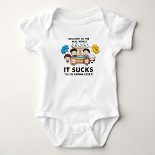 FRIENDS™   Willkommen in der realen Welt Chibi Baby Strampler