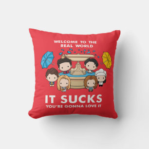 FRIENDS™   Willkommen in der realen Welt Chibi Kissen