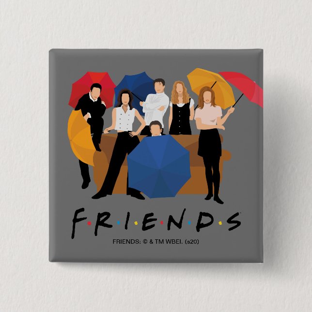 FRIENDS™-Zeichen-Silhouette Button (Vorderseite)