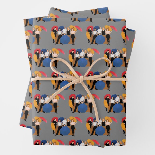 FRIENDS™-Zeichen-Silhouette Geschenkpapier Set (Beispiel)