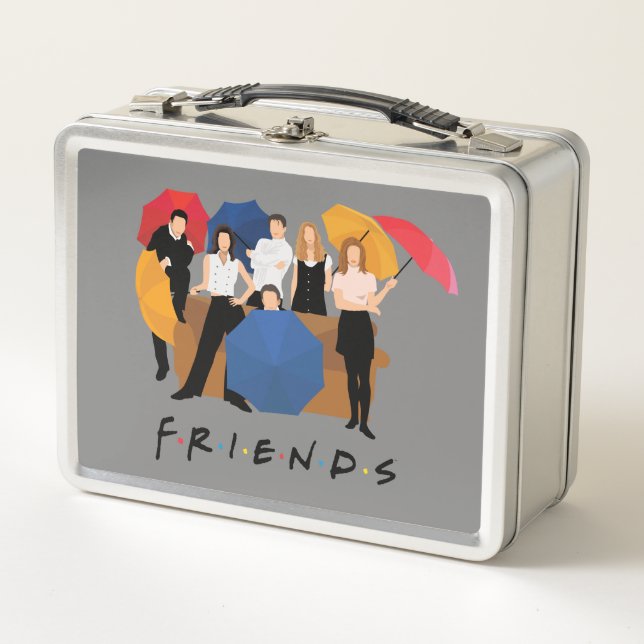 FRIENDS™-Zeichen-Silhouette Metall Brotdose (Vorderseite)