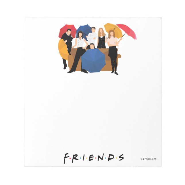 FRIENDS™-Zeichen-Silhouette Notizblock (Vorderseite)