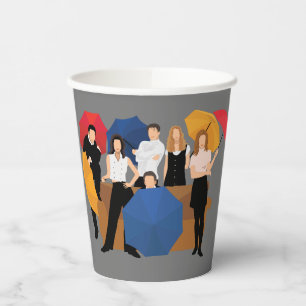 FRIENDS™-Zeichen-Silhouette Pappbecher