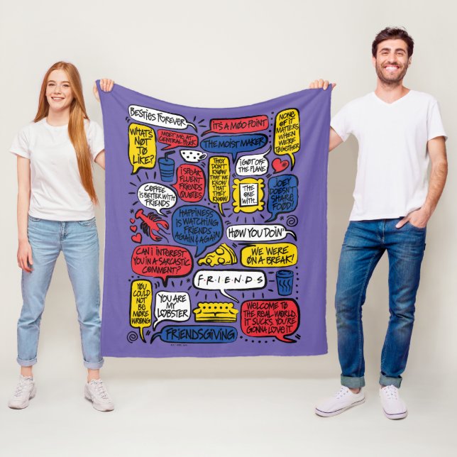 FRIENDS™-Zitate Fleecedecke (Beispiel)
