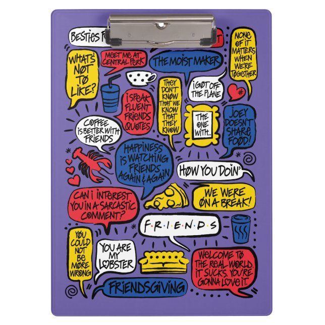 FRIENDS™-Zitate Klemmbrett (Vorderseite)