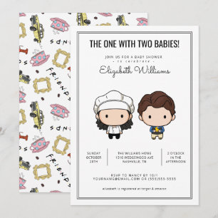FRIENDS™   Zwillinge-Baby-Shower-Einladung Einladung
