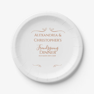 Friendsgiving-Abendparty Chic Minimal Pappteller