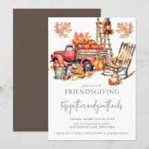 Friendsgiving Autumn Watercolor Truck