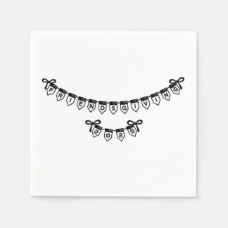 Friendsgiving Banner Schriftart Design Napkins Serviette