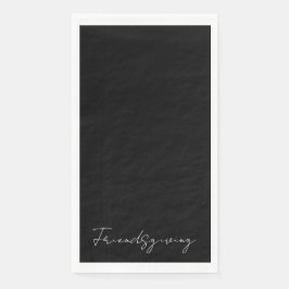 Friendsgiving Black Serviette