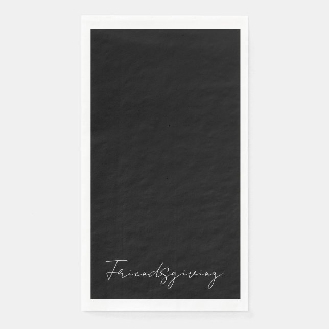 Friendsgiving Black Serviette (Vorderseite)