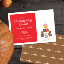 Friendsgiving-Brunch Lustiger Truthahn Thanksgivin