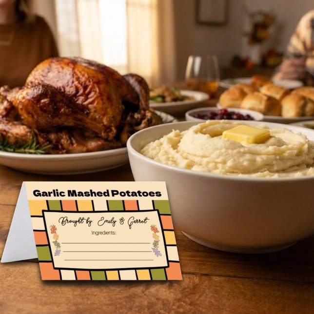 Friendsgiving-Buffet-Karten Tischnummer (Von Creator hochgeladen)