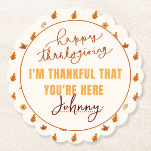 Friendsgiving Dinner Script Boho Party Tableware Untersetzer