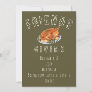 Friendsgiving-Einladung Aquarell  Einladung