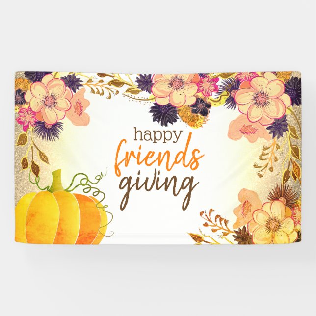 Friendsgiving-Erntedank Banner (Horizontal)