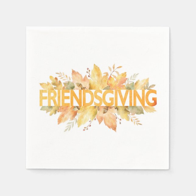 Friendsgiving Erntedank Celebration Napkins Serviette (Vorderseite)