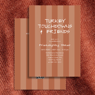 Friendsgiving Erntedankfest Truthahn Touchdown Str Einladung