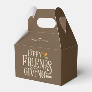 Friendsgiving Farbe des Herbstes Brown Geschenkschachtel