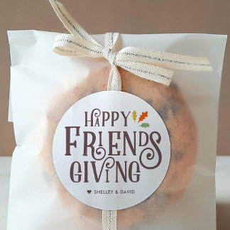 Friendsgiving | Farbe des Herbstes Runder Aufkleber