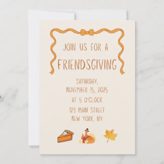 Friendsgiving Invitation Einladung