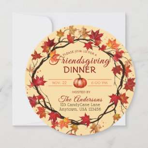Friendsgiving Paper Einladung