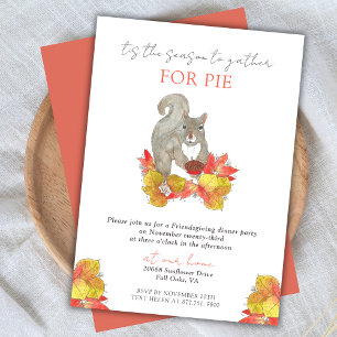 Friendsgiving Pie Squirrel Erntedank Einladung